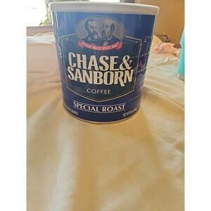 Vintage Chase & Sanborn Coffee 33 oz,2lb Empty Can-6.5" Height, 6 1/8" Diam